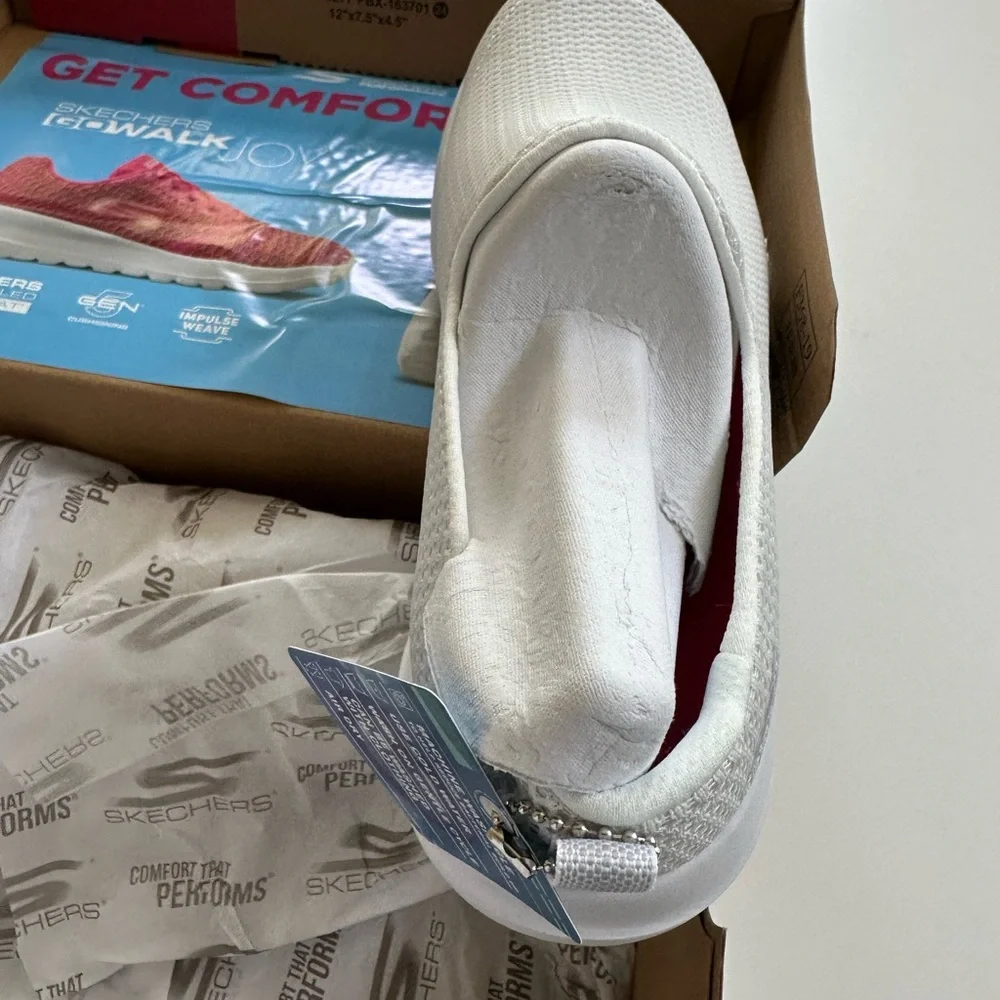 Skechers Women’s White Mesh Slip-On